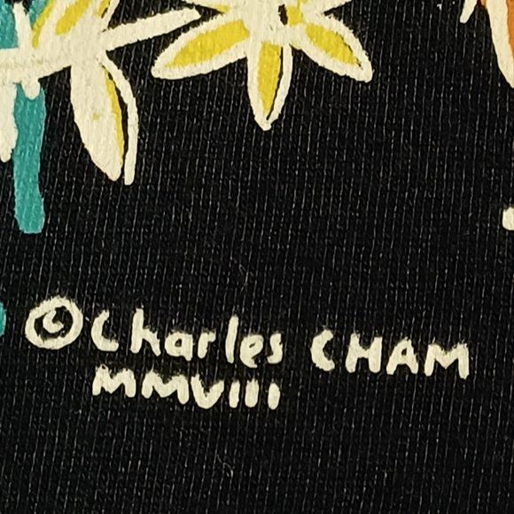 Orangutan by Charles Cham Women's Black Tee-2008 - Picture 3 of 8